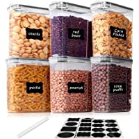 Vtopmart 2.5L Recipientes para Cereales Almacenamiento de Alimentos- Jarras de Almacenamiento de Plástico con Tapa…